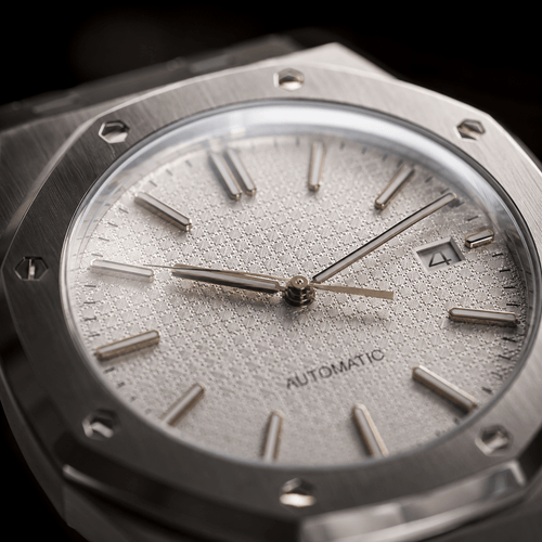 OAK MOD - WHITE - MONTRE A PAPY - Montre automatique seiko mod Montre configuree