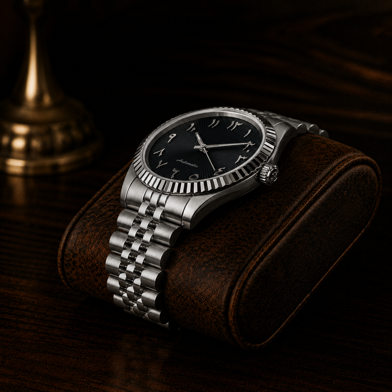 Mouvement automatique visible par le fond saphir d'une montre Seiko Mod