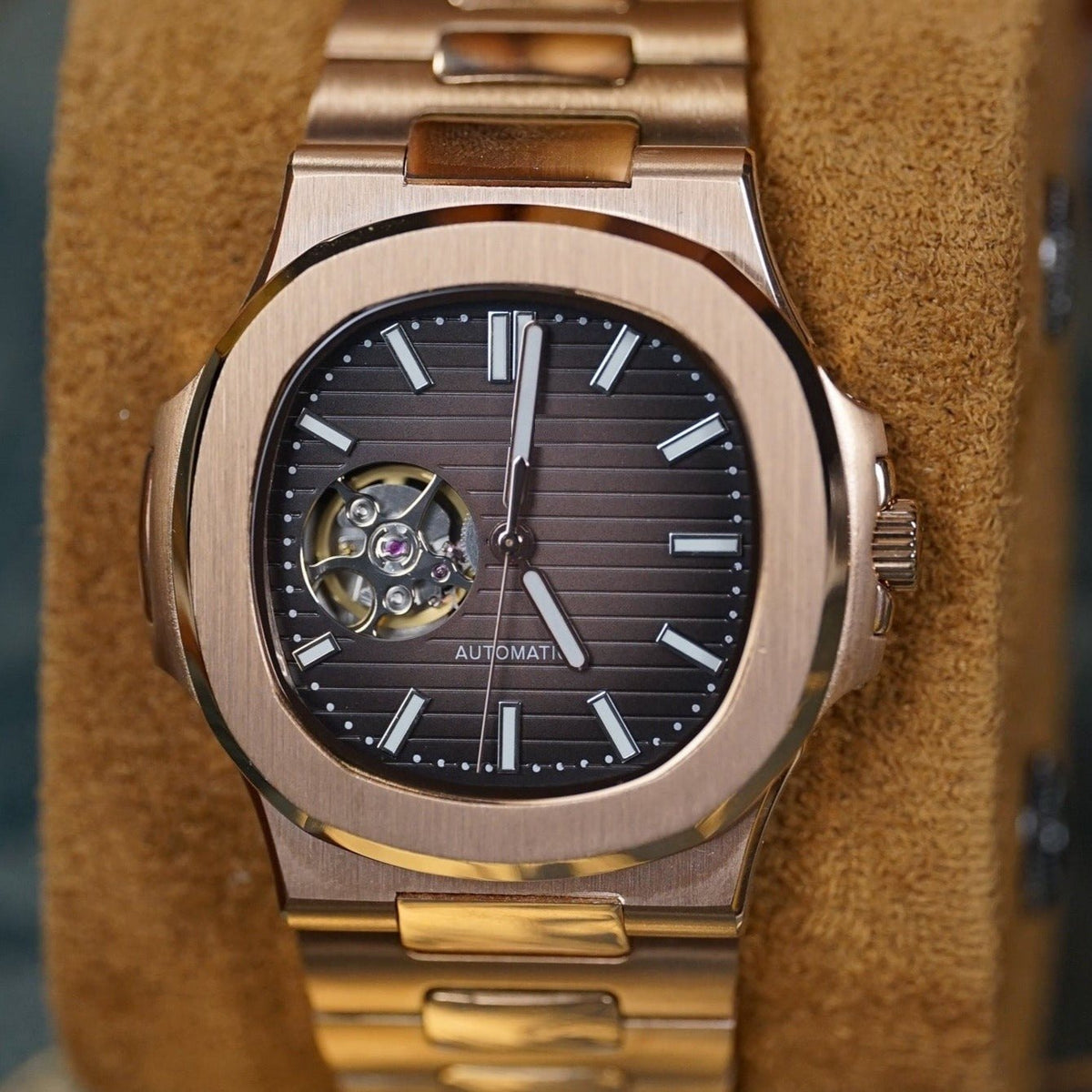 NAUT MOD chocolat et or rose