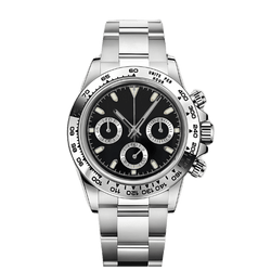 DAYTO MOD ACIER BLACK VK63 — montre Seiko Mod Austral