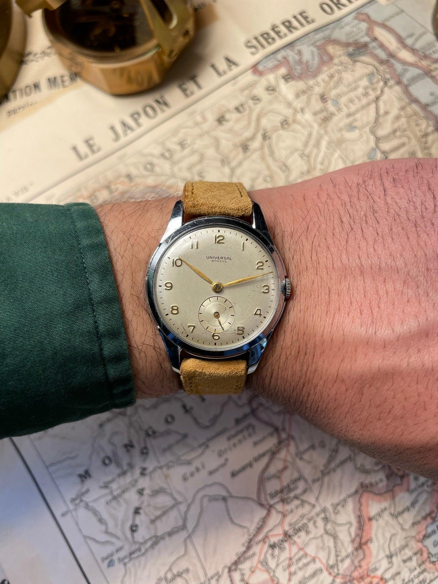 Montre vintage Universal Genéve 1940 cal 262 - MONTRE A PAPY - Montre automatique seiko mod
