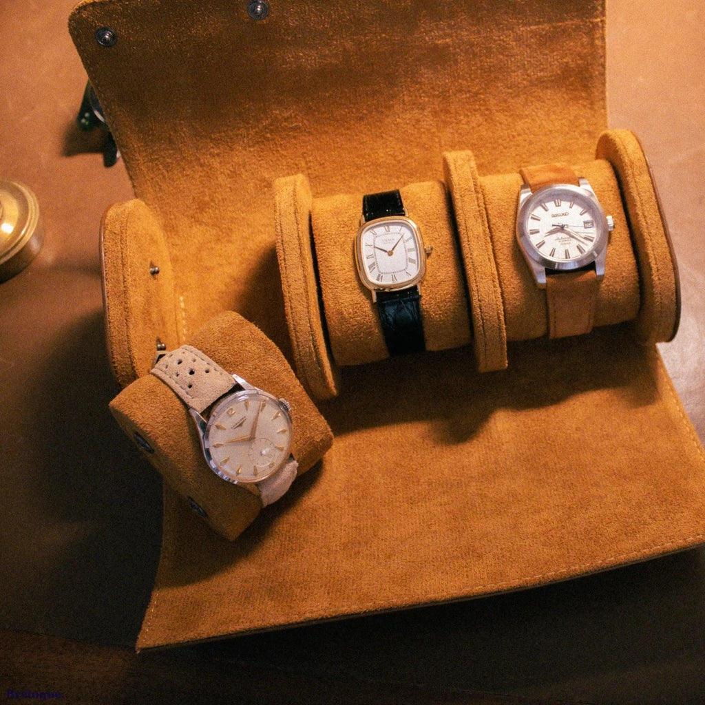 Rouleau de rangement pour montres en cuir — Austral