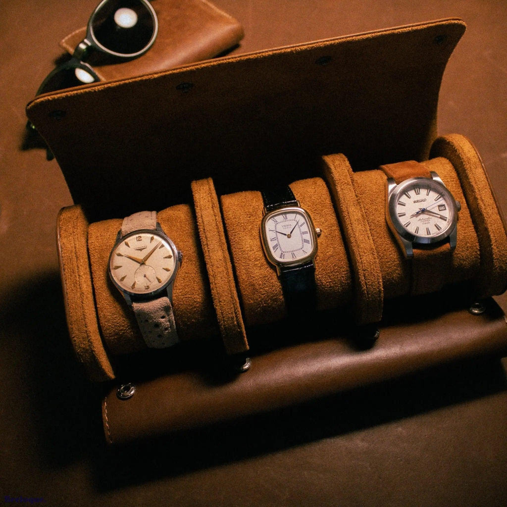 Rouleau de rangement pour montres en cuir — Austral