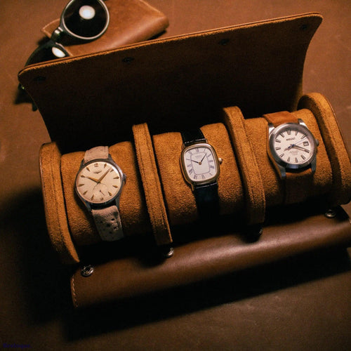 Rouleau Rangement de Montre en Cuir Watch Rolls - MONTRE A PAPY - Montre automatique seiko mod