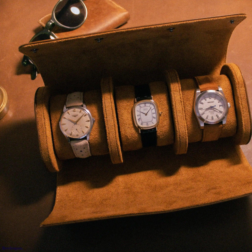 Rouleau de rangement pour montres en cuir — Austral